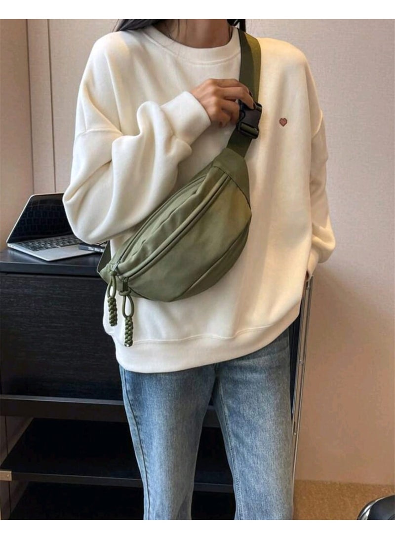 Shein Japanese Women Sports Chest Bag, Fashionable Korean Style Multi-Functional Casual Phone Waist Bag, - Image 3